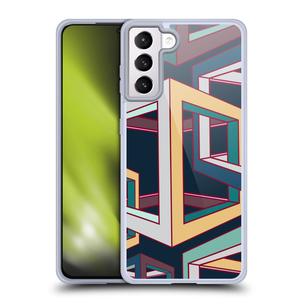 Mark Ashkenazi Mix Patterns 3D Geometric Soft Gel Case for Samsung Galaxy S21+ 5G