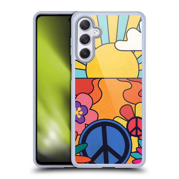 Mark Ashkenazi Mix Patterns Groovy Retro Soft Gel Case for Samsung Galaxy M54 5G