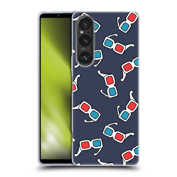 Mark Ashkenazi Mix Patterns 3D Glasses Soft Gel Case for Sony Xperia 1 V 5G