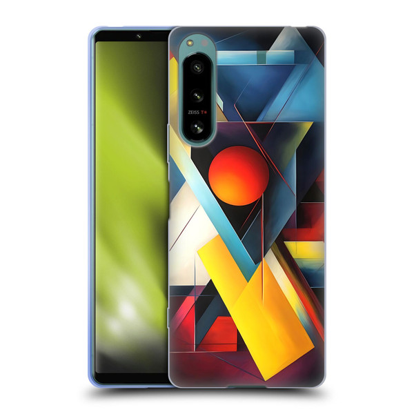 Mark Ashkenazi Mix Patterns Triangle Modern Abstract Soft Gel Case for Sony Xperia 5 IV