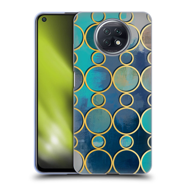 Mark Ashkenazi Mix Patterns Turquoise Soft Gel Case for Xiaomi Redmi Note 9T 5G