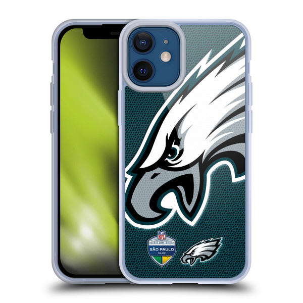 NFL 2024 International Games São Paulo Eagles Soft Gel Case for Apple iPhone 12 Mini