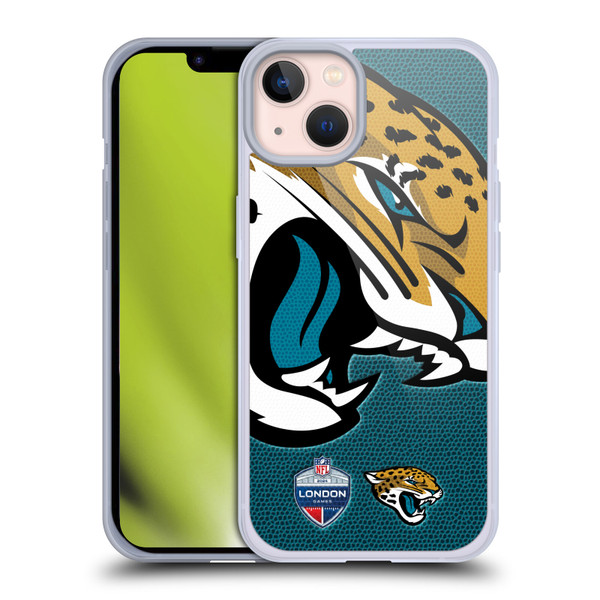 NFL 2024 International Games London Jaguars Soft Gel Case for Apple iPhone 13