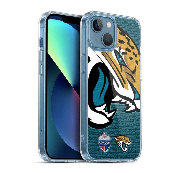 NFL 2024 International Games London Jaguars Soft Gel Case for Apple iPhone 13 Mini & MagSafe