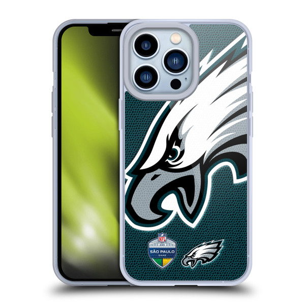 NFL 2024 International Games São Paulo Eagles Soft Gel Case for Apple iPhone 13 Pro