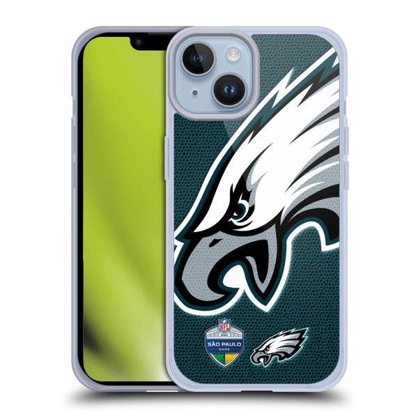 NFL 2024 International Games São Paulo Eagles Soft Gel Case for Apple iPhone 14
