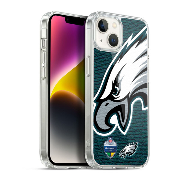 NFL 2024 International Games São Paulo Eagles Soft Gel Case for Apple iPhone 14 Plus & MagSafe