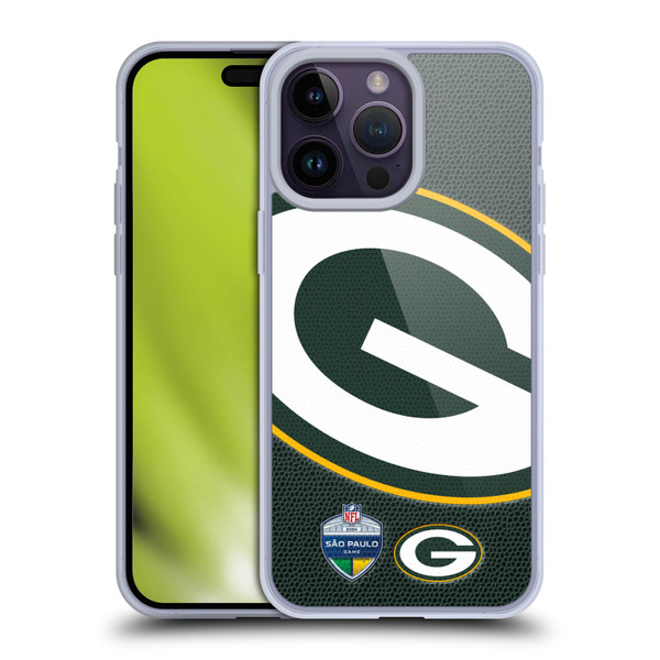NFL 2024 International Games São Paulo Packers Soft Gel Case for Apple iPhone 14 Pro Max