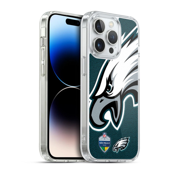 NFL 2024 International Games São Paulo Eagles Soft Gel Case for Apple iPhone 14 Pro & MagSafe
