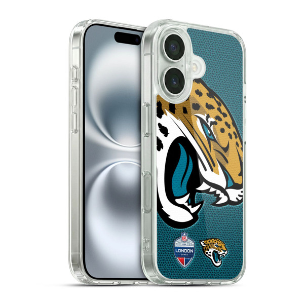 NFL 2024 International Games London Jaguars Soft Gel Case for Apple iPhone 16 & MagSafe