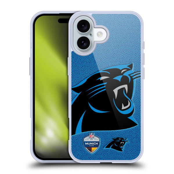NFL 2024 International Games Munich Panthers Soft Gel Case for Apple iPhone 16
