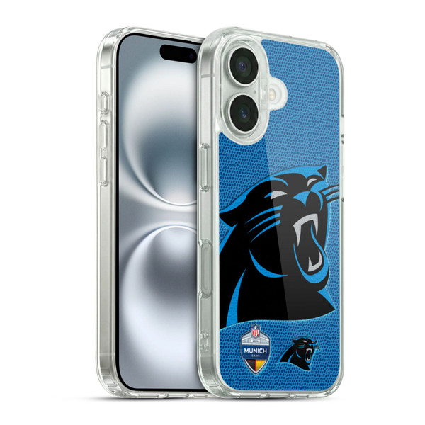 NFL 2024 International Games Munich Panthers Soft Gel Case for Apple iPhone 16 & MagSafe