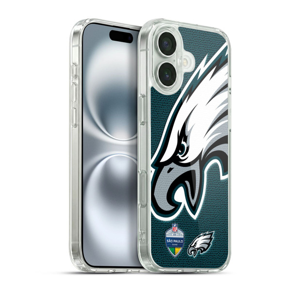 NFL 2024 International Games São Paulo Eagles Soft Gel Case for Apple iPhone 16 Plus & MagSafe