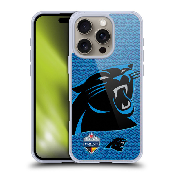 NFL 2024 International Games Munich Panthers Soft Gel Case for Apple iPhone 16 Pro