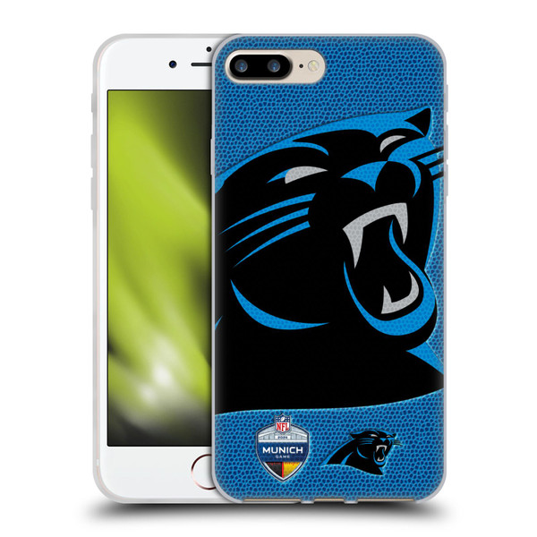 NFL 2024 International Games Munich Panthers Soft Gel Case for Apple iPhone 7 Plus / iPhone 8 Plus