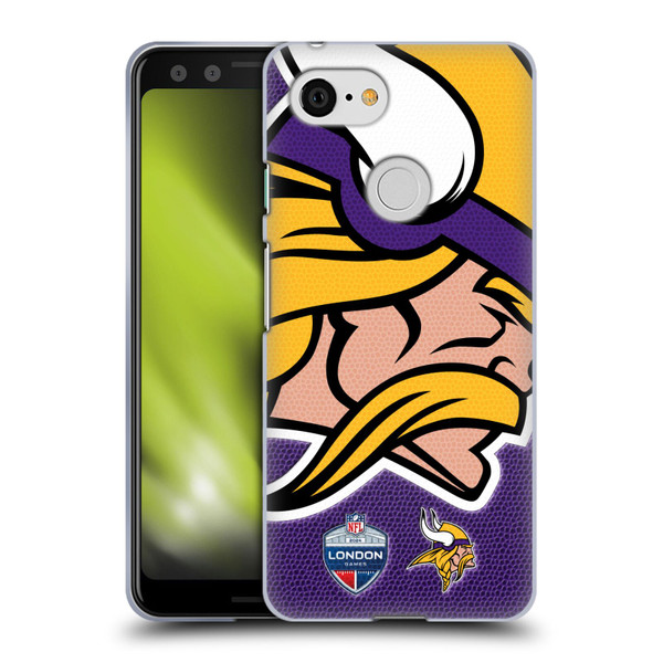 NFL 2024 International Games London Vikings Soft Gel Case for Google Pixel 3