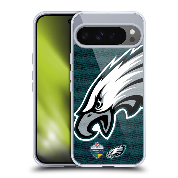 NFL 2024 International Games São Paulo Eagles Soft Gel Case for Google Pixel 9 Pro XL
