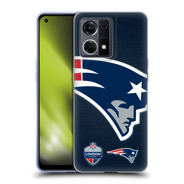 NFL 2024 International Games London Patriots Soft Gel Case for OPPO Reno8 4G