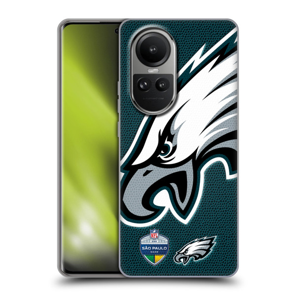 NFL 2024 International Games São Paulo Eagles Soft Gel Case for OPPO Reno10 5G / Reno10 Pro 5G