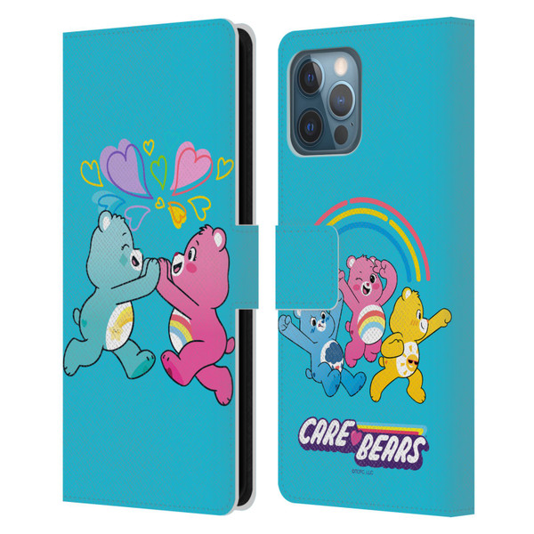 Care Bears Characters Funshine, Cheer And Grumpy Group 2 Leather Book Wallet Case Cover For Apple iPhone 12 Pro Max
