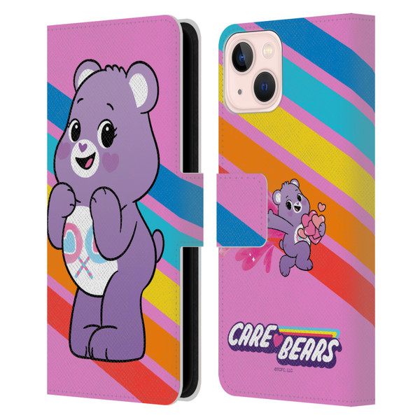 Care Bears Characters Share Leather Book Wallet Case Cover For Apple iPhone 13