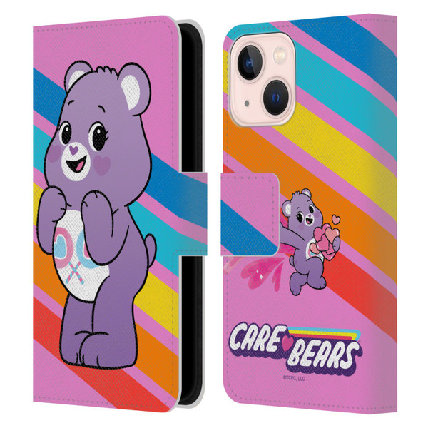 Care Bears Characters Share Leather Book Wallet Case Cover For Apple iPhone 13 Mini