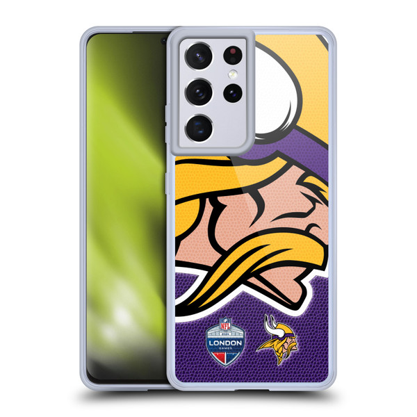NFL 2024 International Games London Vikings Soft Gel Case for Samsung Galaxy S21 Ultra 5G