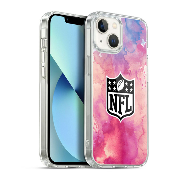 NFL Shield Watercolor Soft Gel Case for Apple iPhone 13