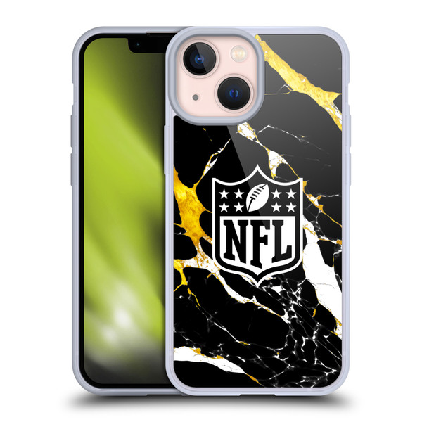 NFL Shield Marble Soft Gel Case for Apple iPhone 13 Mini