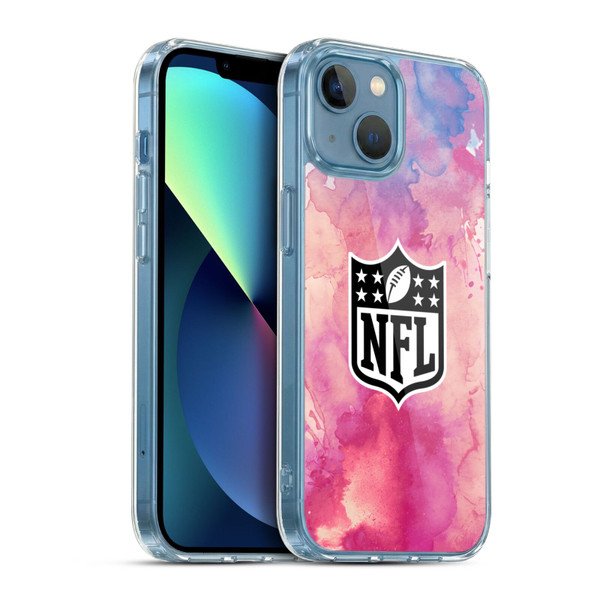 NFL Shield Watercolor Soft Gel Case for Apple iPhone 13 Mini & MagSafe