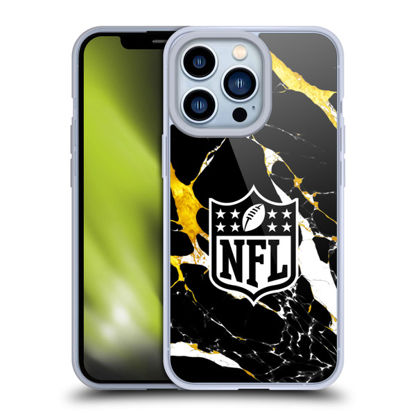 NFL Shield Marble Soft Gel Case for Apple iPhone 13 Pro
