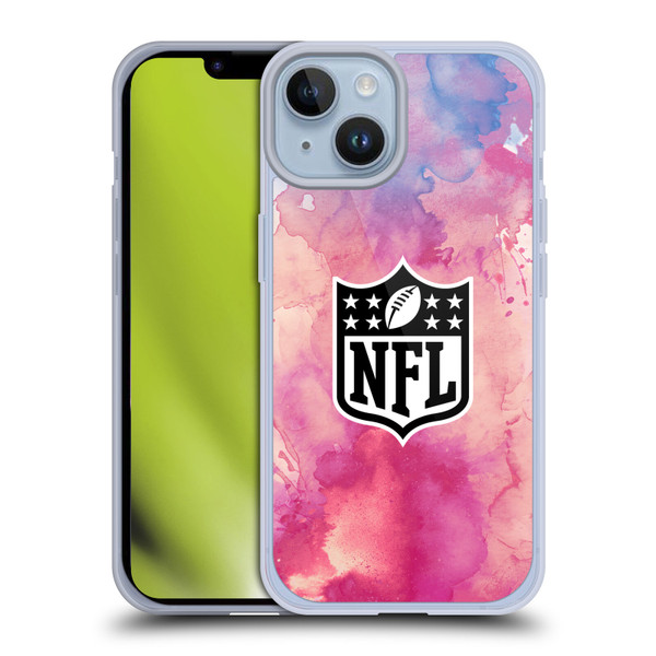 NFL Shield Watercolor Soft Gel Case for Apple iPhone 14