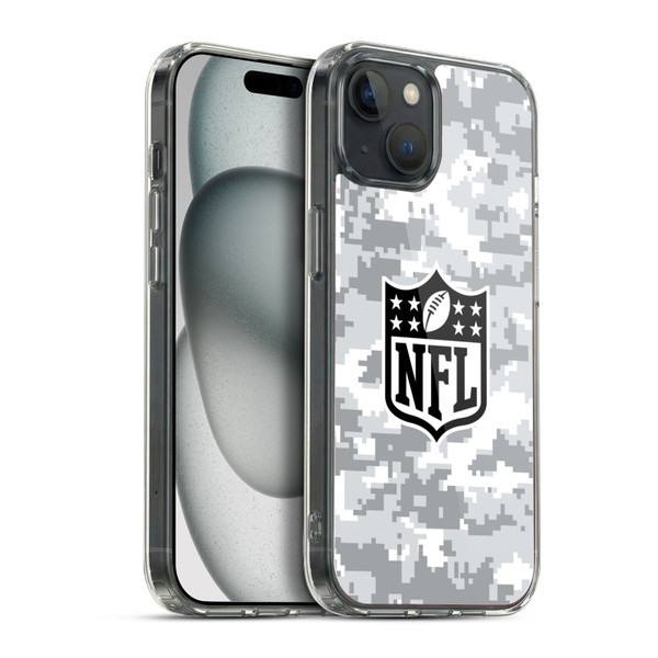 NFL Shield Digital Camouflage Soft Gel Case for Apple iPhone 15 Plus & MagSafe