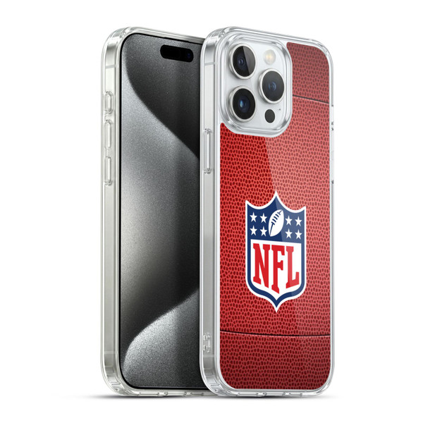NFL Shield Football Soft Gel Case for Apple iPhone 15 Pro Max & MagSafe