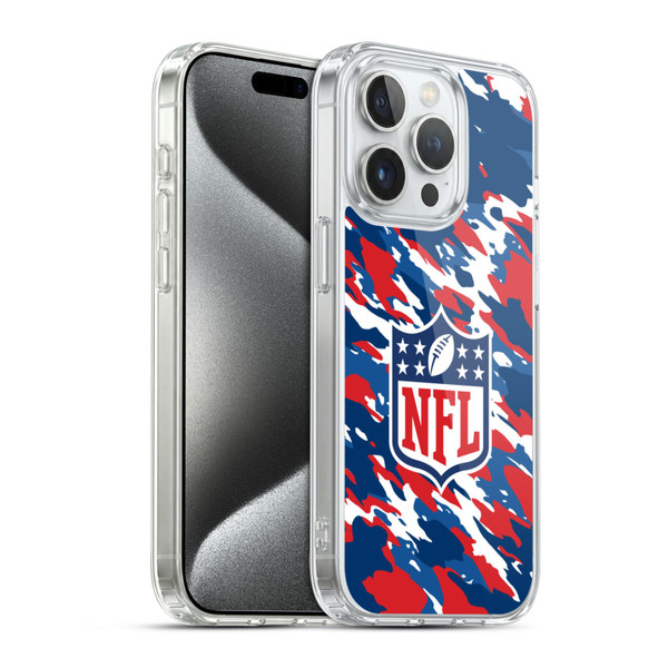 NFL Shield Camouflage Soft Gel Case for Apple iPhone 15 Pro & MagSafe