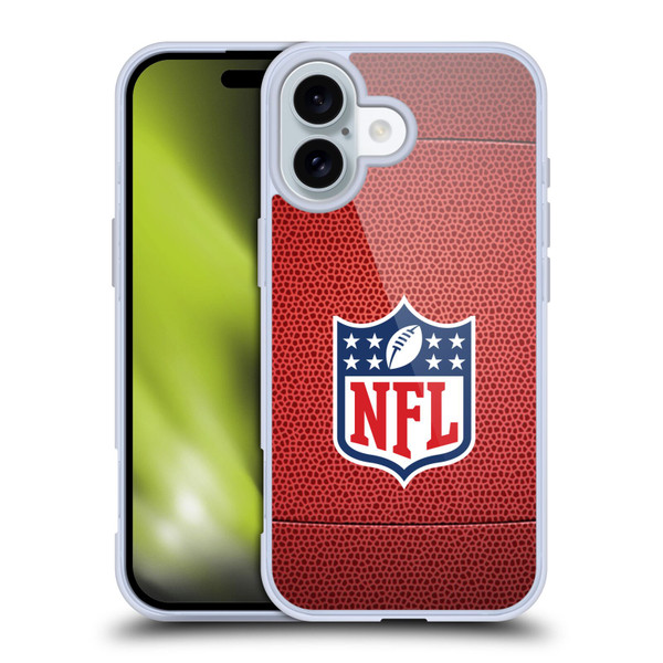 NFL Shield Football Soft Gel Case for Apple iPhone 16