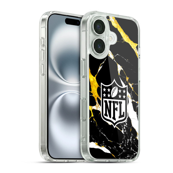 NFL Shield Marble Soft Gel Case for Apple iPhone 16 & MagSafe