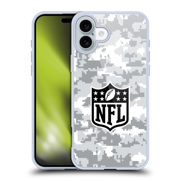 NFL Shield Digital Camouflage Soft Gel Case for Apple iPhone 16 Plus