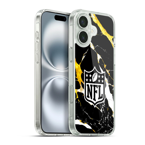 NFL Shield Marble Soft Gel Case for Apple iPhone 16 Plus & MagSafe