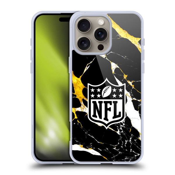 NFL Shield Marble Soft Gel Case for Apple iPhone 16 Pro Max