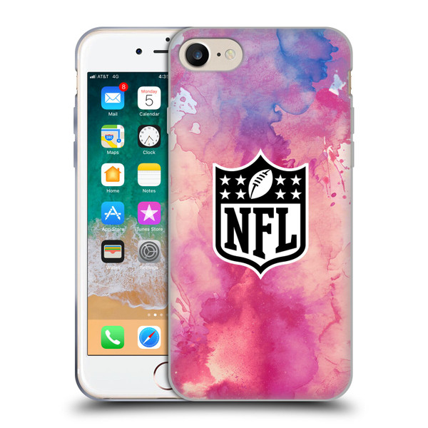 NFL Shield Watercolor Soft Gel Case for Apple iPhone 7 / 8 / SE 2020 & 2022