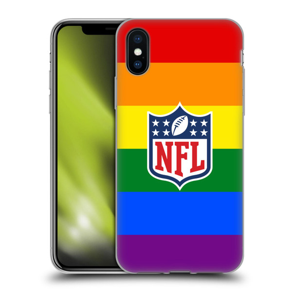 NFL Shield Pride Soft Gel Case for Apple iPhone X / iPhone XS