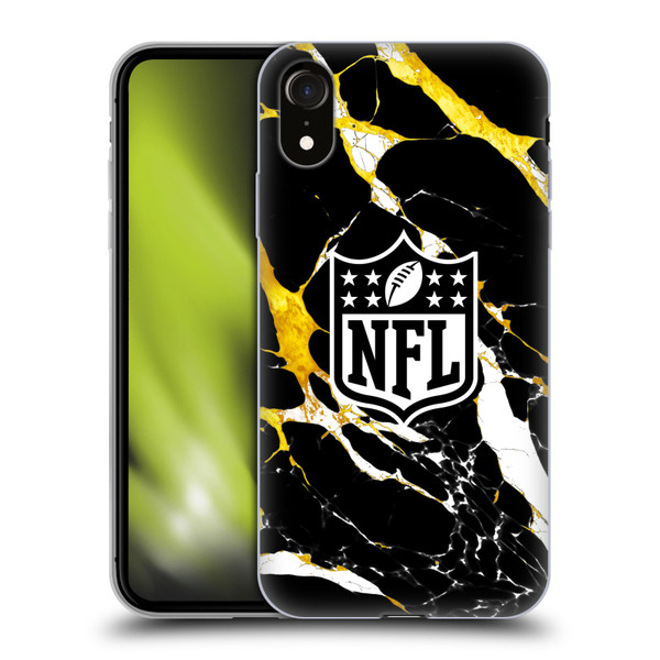 NFL Shield Marble Soft Gel Case for Apple iPhone XR