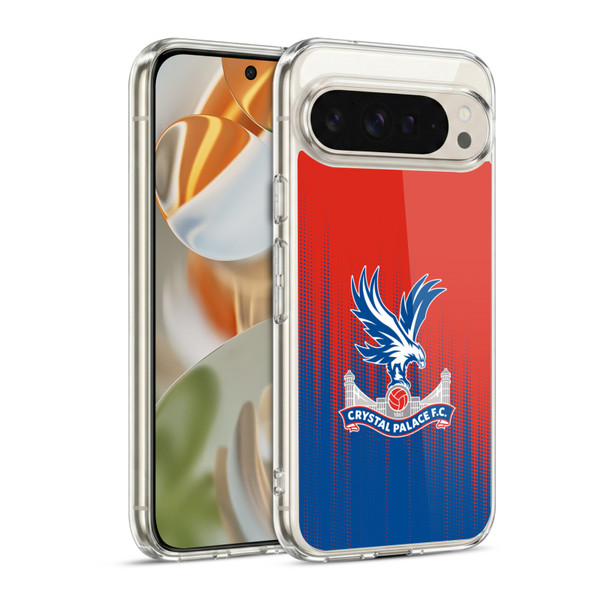 Crystal Palace FC Crest Halftone Soft Gel Case for Google Pixel 9 / Pixel 9 Pro