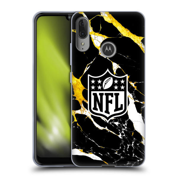 NFL Shield Marble Soft Gel Case for Motorola Moto E6 Plus