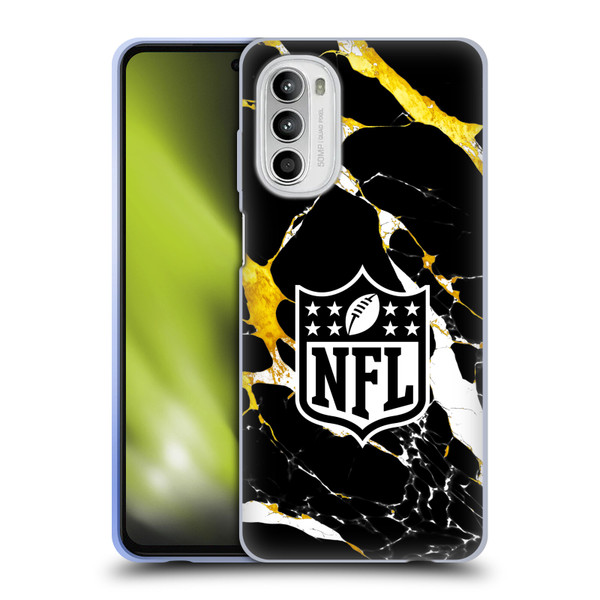 NFL Shield Marble Soft Gel Case for Motorola Moto G52