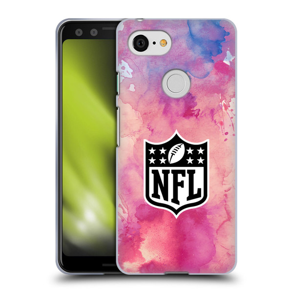 NFL Shield Watercolor Soft Gel Case for Google Pixel 3
