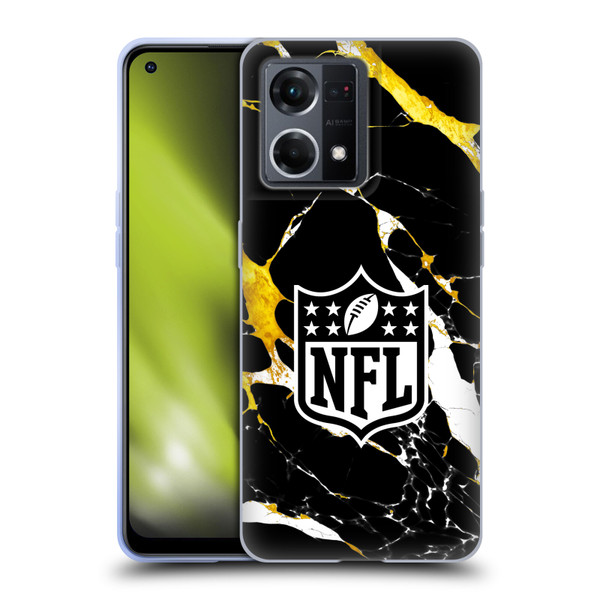 NFL Shield Marble Soft Gel Case for OPPO Reno8 4G