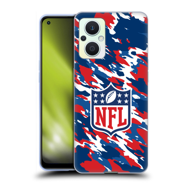 NFL Shield Camouflage Soft Gel Case for OPPO Reno8 Lite