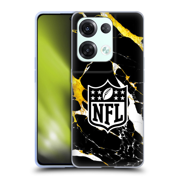 NFL Shield Marble Soft Gel Case for OPPO Reno8 Pro